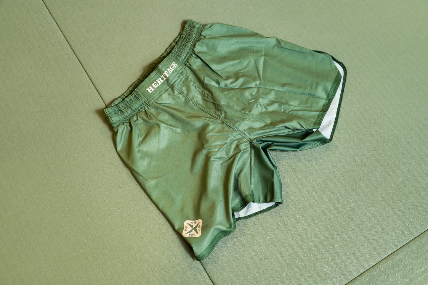 Heritage Kid's Grappling Shorts Green