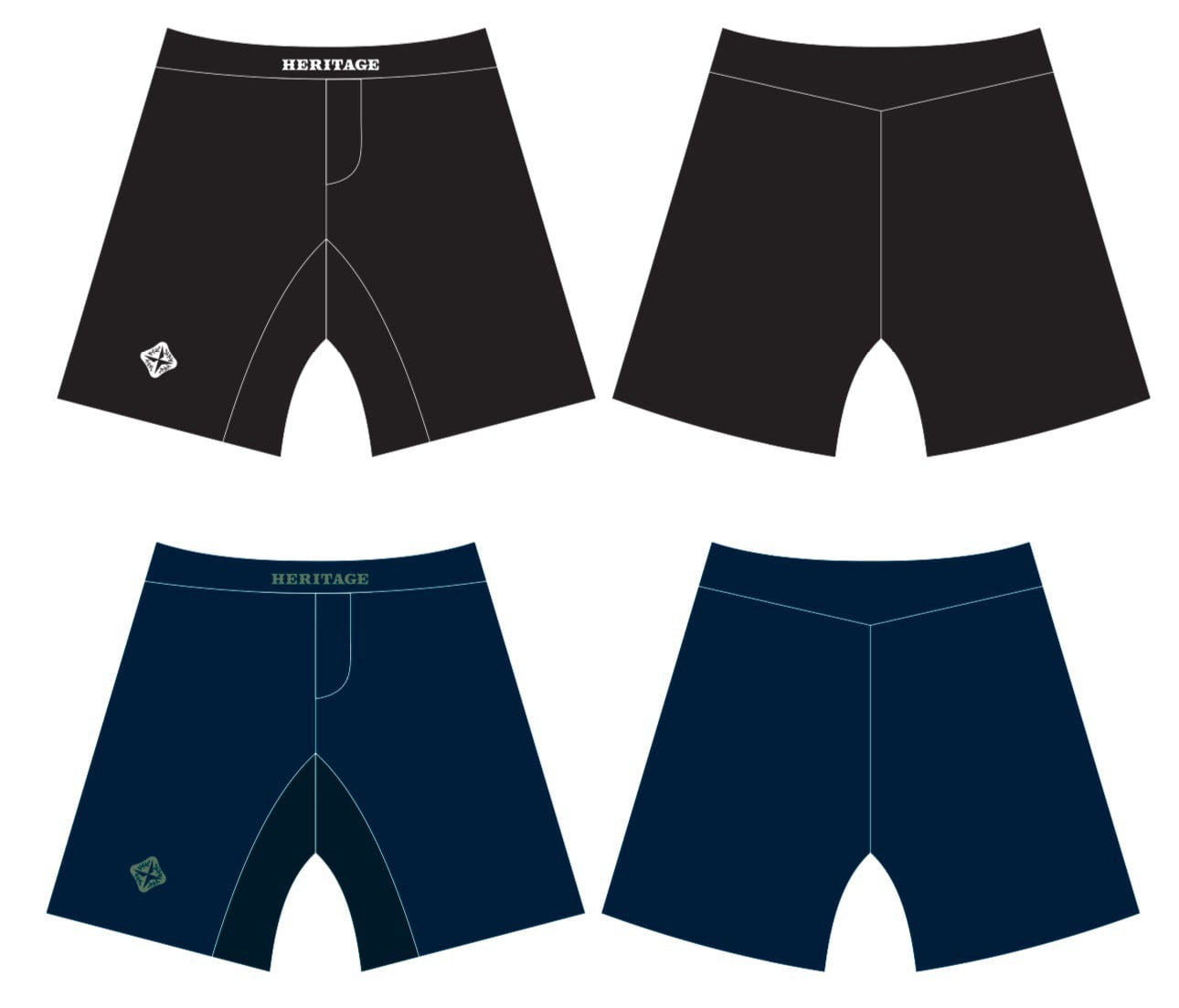 Heritage Kid's Grappling Shorts Black