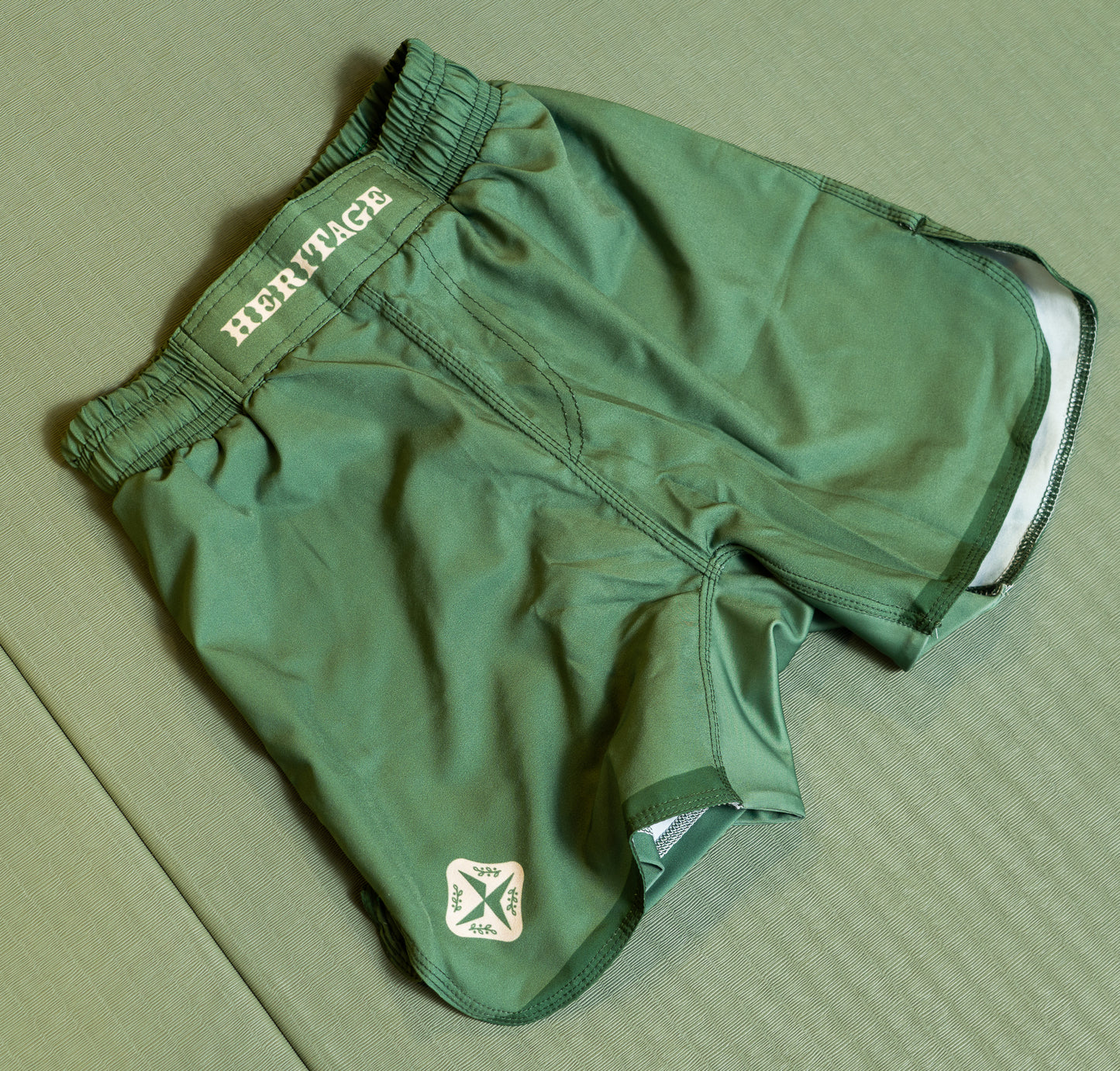 Heritage Kid's Grappling Shorts Green