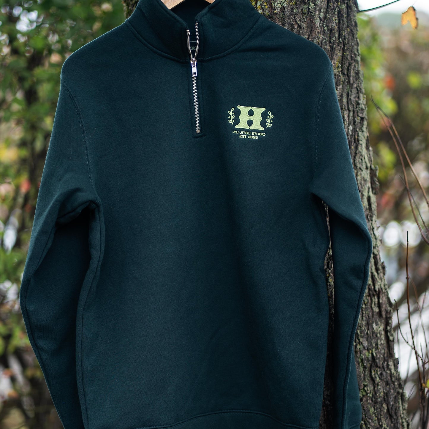 Heritage "H" 3/4 Zip Sweatshirt Forest