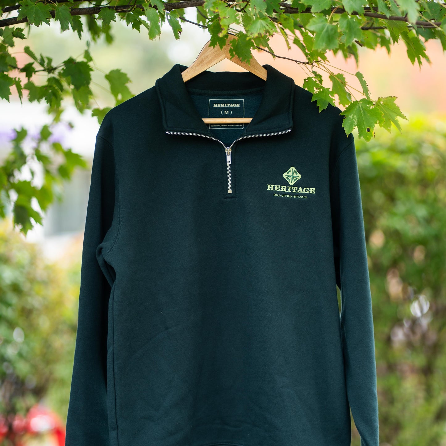 Heritage "Studio" 3/4 Zip Sweatshirt Forest