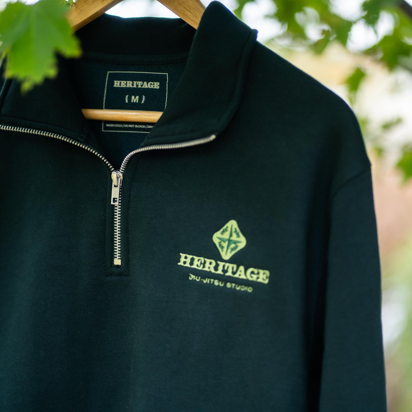 Heritage "Studio" 3/4 Zip Sweatshirt Forest